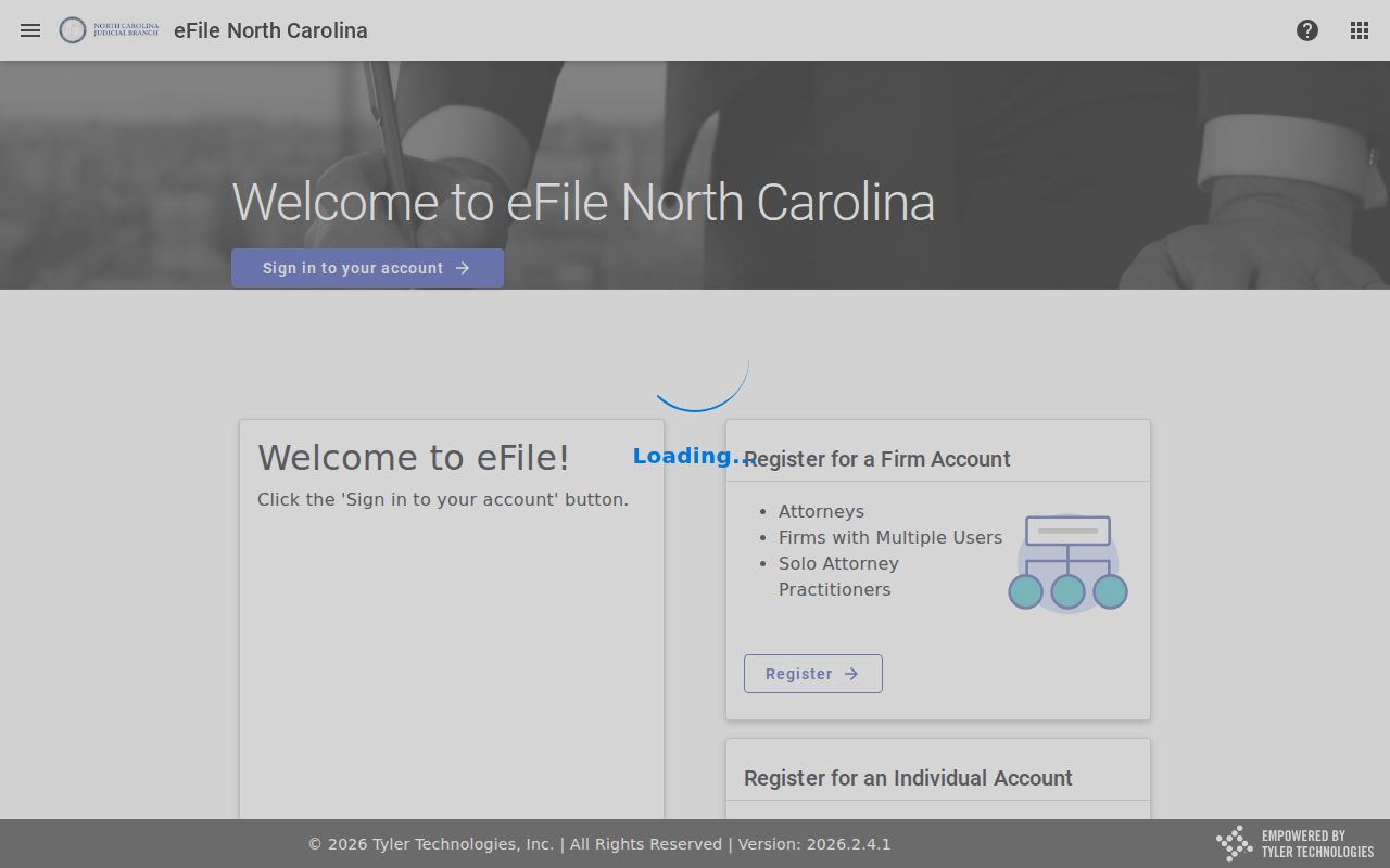 Bertie County case search distinction between File and Serve and public Portal access