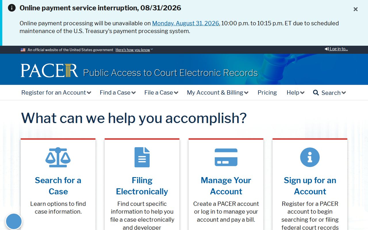 Bertie County court records comparison with federal PACER access